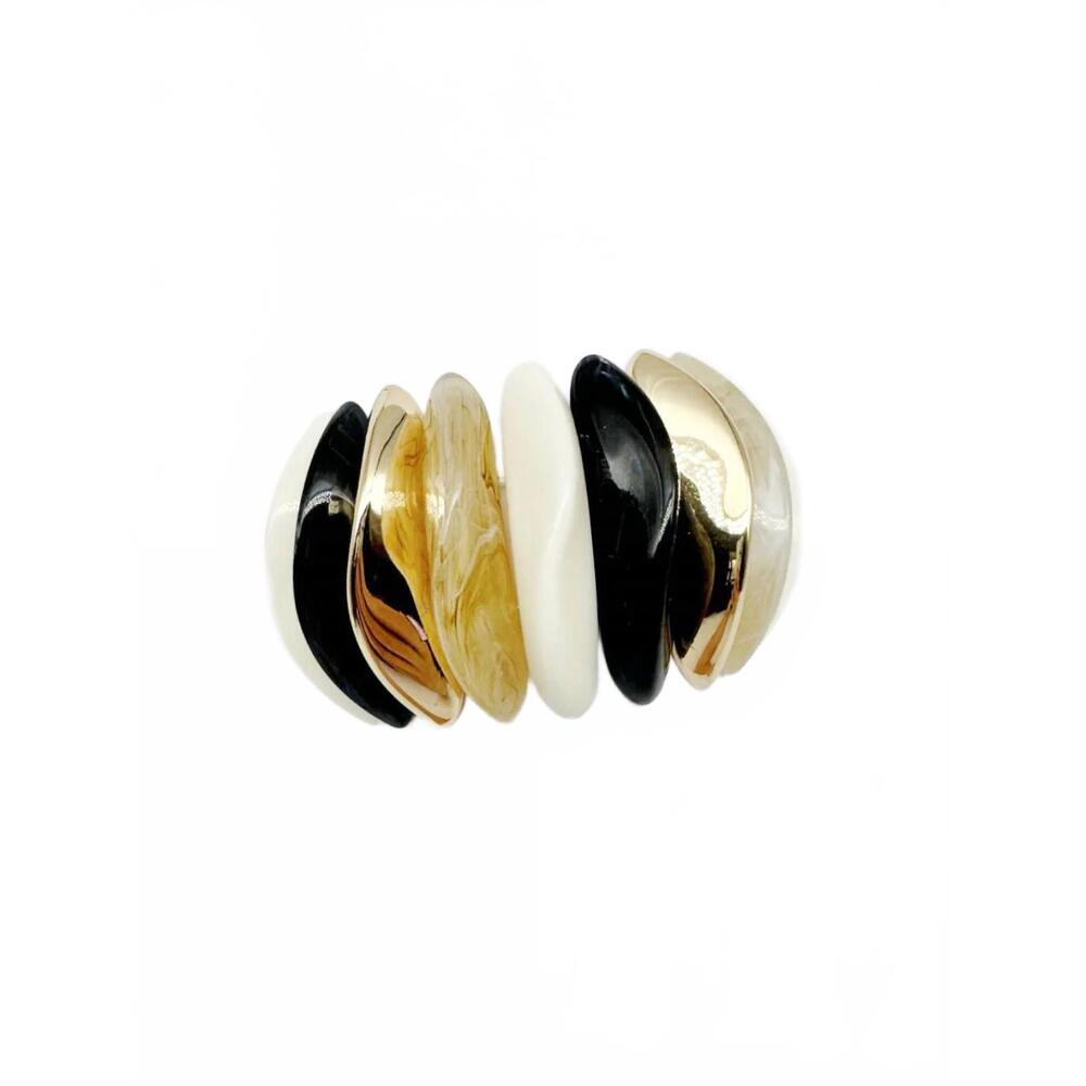 NEW WHAT'S HOT women's marbled waves stretch bracelet in multi